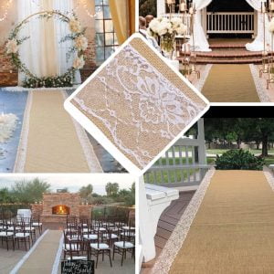 Natural Jute Burlap Aisle Runner