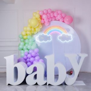 baby Table / Giant “baby” Letter Sign