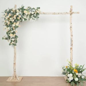 Natural Birch Wooden Square Arch