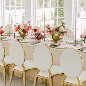 Gold Rim Dior / Washington White Chair