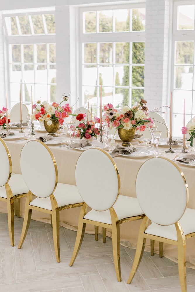 Gold Rim Dior / Washington White Chair