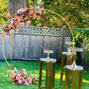 Circle Round Metal Arch - Gold