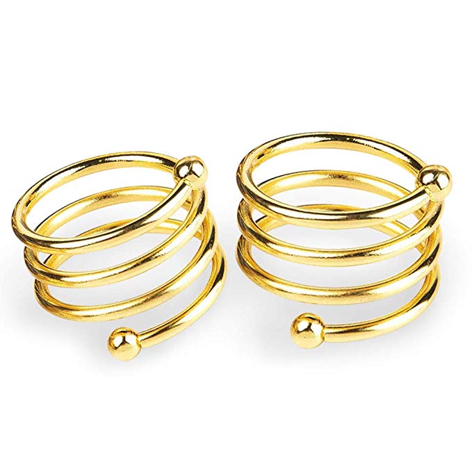Gold Plated Spiral Napkin Ring
