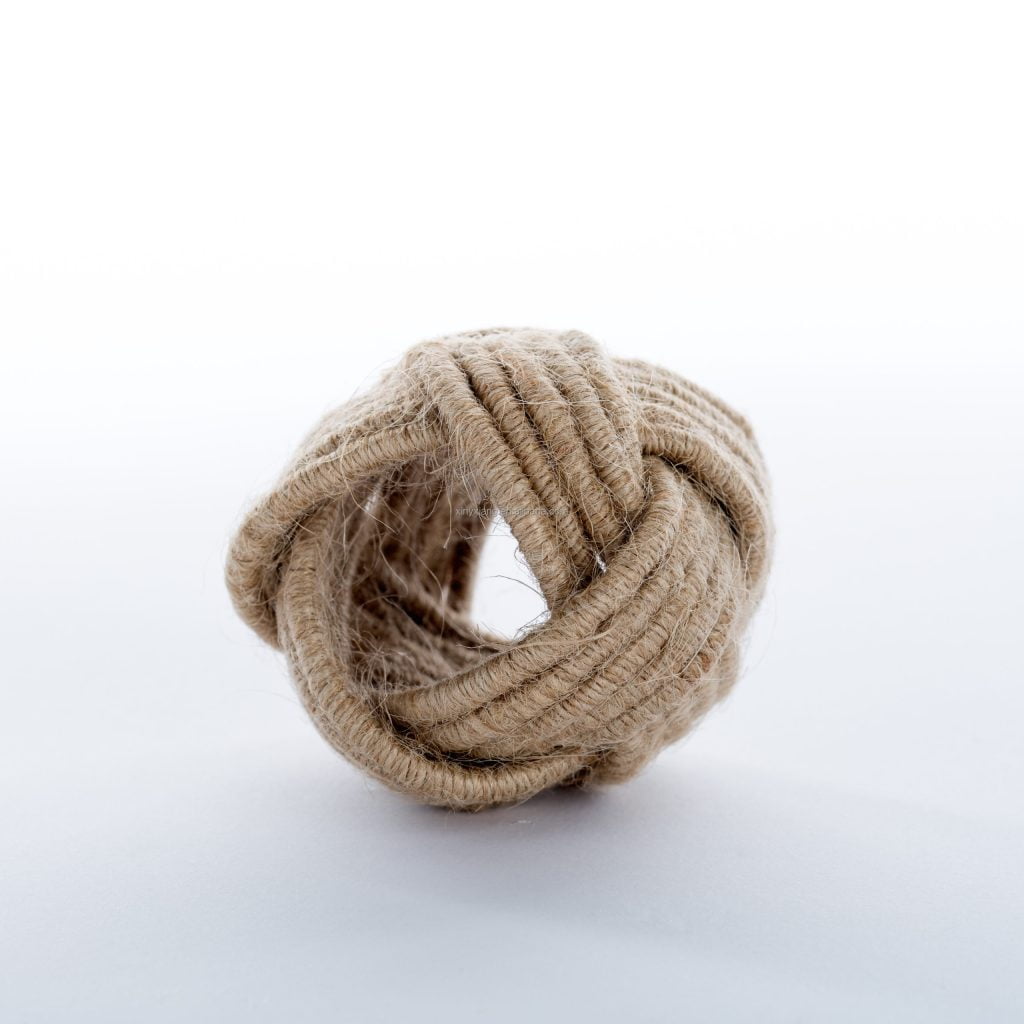 Hemp Rope / Natural Burlap Napkin Ring