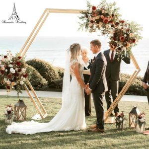 Hexagon Metal Arch – Gold