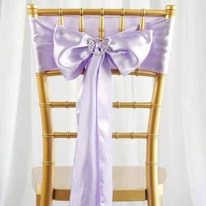 Satin Chair Sashes - Lavender Lilac