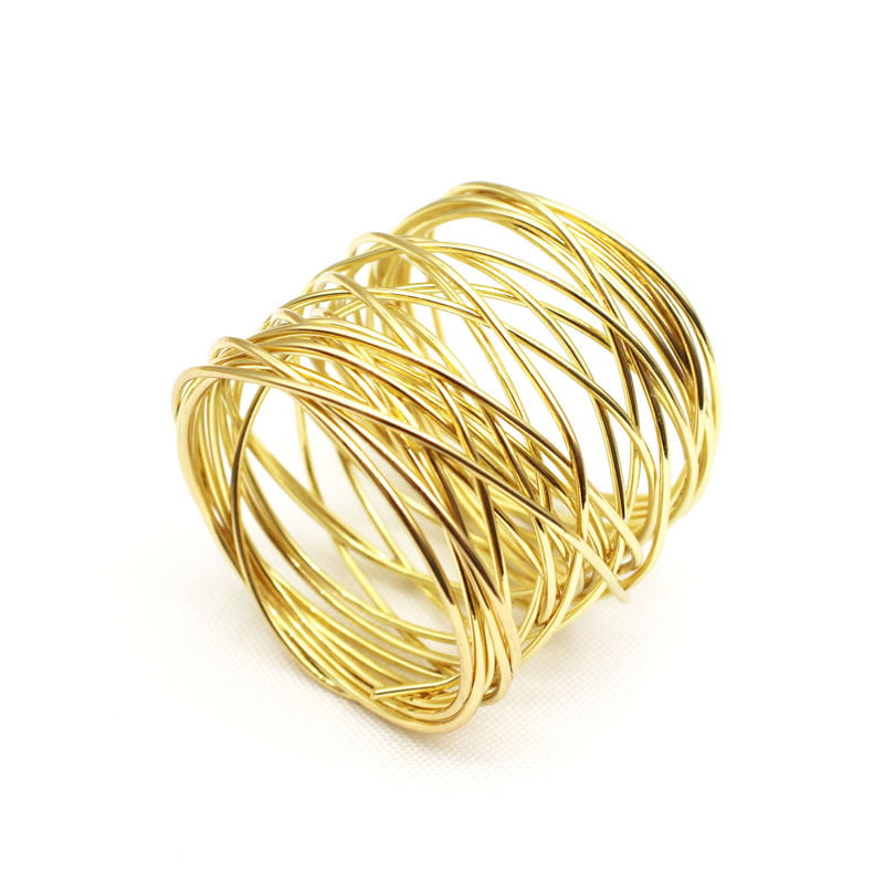 Shiny Gold Metal Wire Napkin Ring