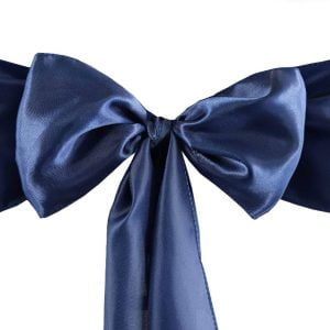 Satin Chair Sashes - Navy Blue
