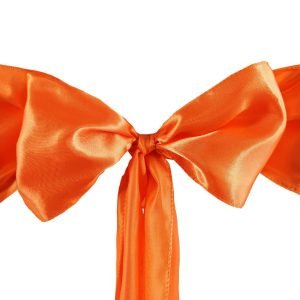 Satin Chair Sashes - Orange