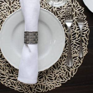 Gold Metallic Woven Vinyl Placemat