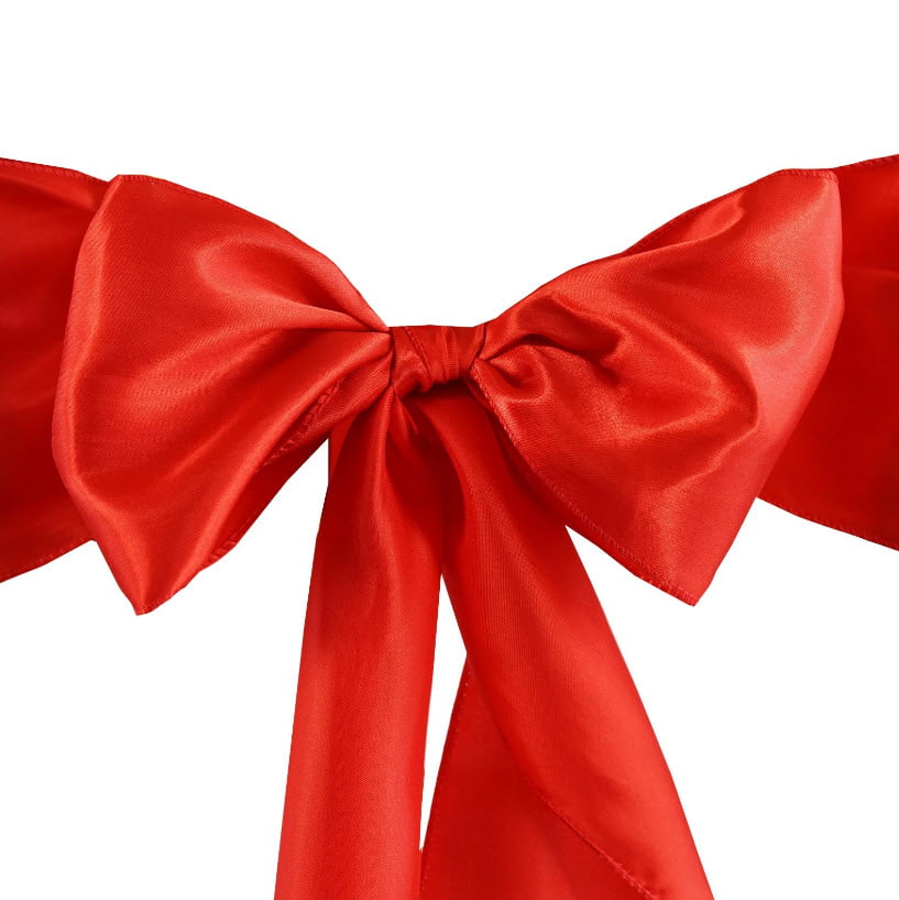 Satin Chair Sashes - Red