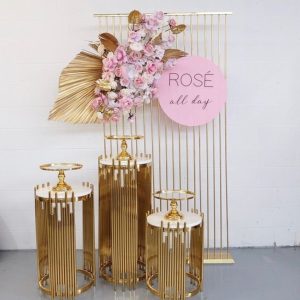 Round Gold Stainless Steel Plinth / Cake Stand - Single one