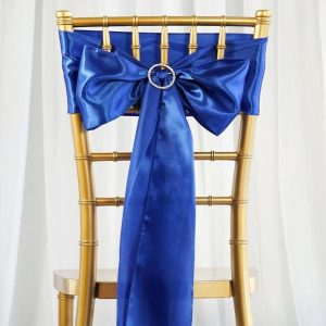 Satin Chair Sashes - Royal Blue