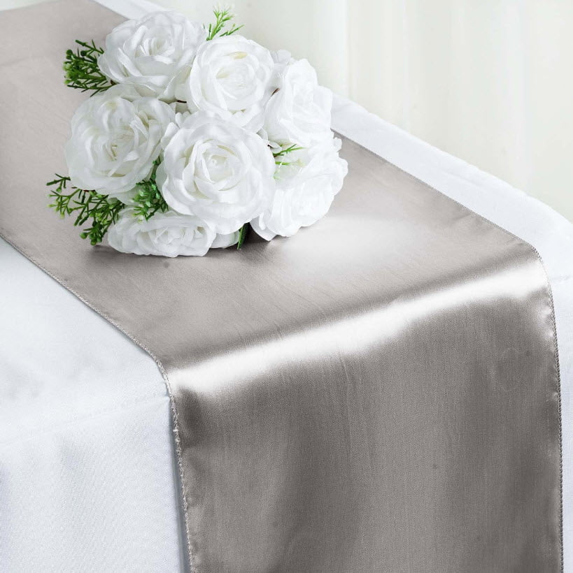 Satin Table Runner - Silver