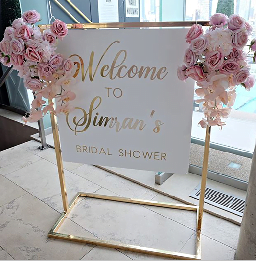 Stainless Steel Flower / Sign Stand - Gold