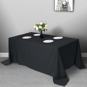 Rectangular Tablecloth - Black / 90” x 132”