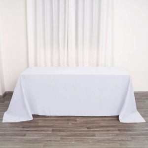 Rectangular Tablecloth - White / 90” x 132”