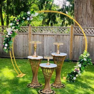 Twisted Gold Stainless Steel Plinth / Cake Stand - Set of 3