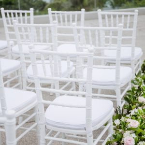 White Chiavari Chairs - Cushion Included