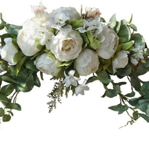 Artificial Floral Swag / Centerpiece Flower - White