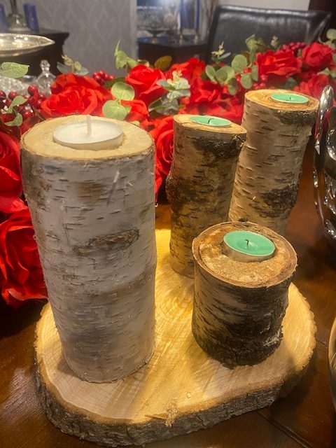 Wood Candle Holder (Assorted) – Set of 3