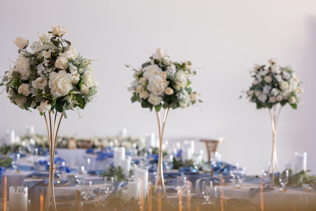 Premium Silk Flower Ball for Centerpiece (White/Ivory)