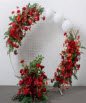 Wedding Arch Flower Arrangement Set - Red