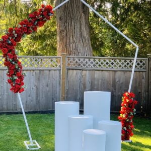 Wedding Arch Flower Arrangement - Red