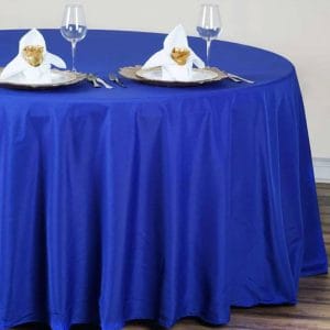 Round Tablecloth - Royal Blue / 120” Diameter