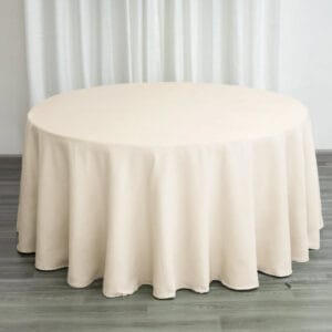 Round Tablecloth - Beige / 120” Diameter