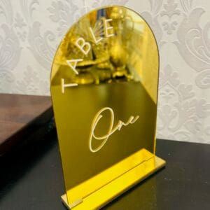 Gold Table Number (1-20)