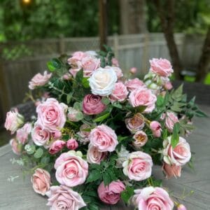 Premium Silk Flower Ball for Centerpiece (Pink)