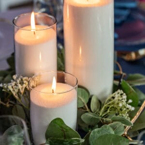 Luxury White Powder / Sand Candle - Set of 3