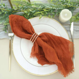 Gauze Cheesecloth Napkin - Terracotta (Rust)