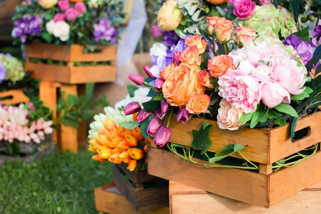 mixing faux and fresh flowers