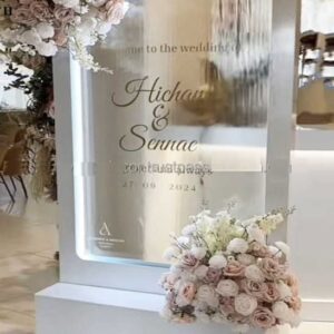 Luxury Wedding Welcome Sign - White