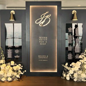 Luxury Wedding Sign - Black - 3 Panels