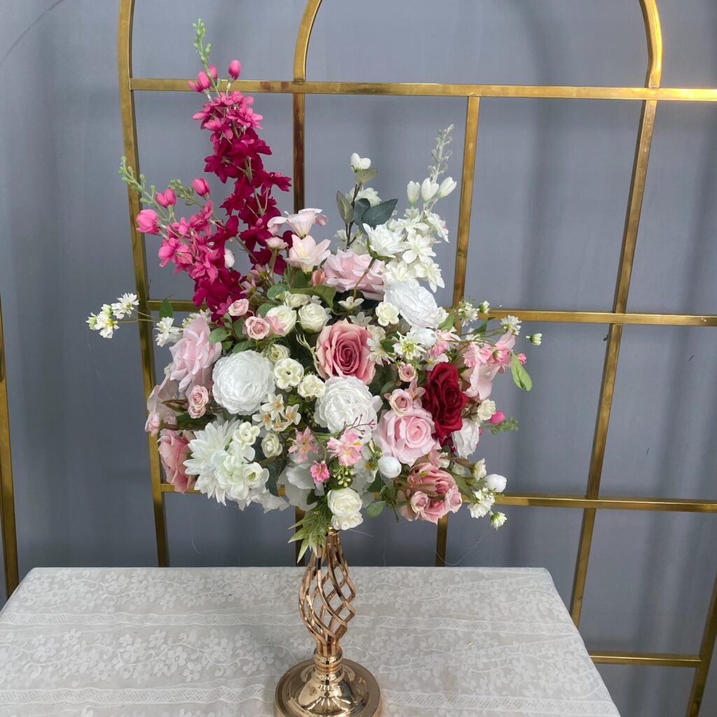 Premium Faux Flower Ball for Centerpiece (Pink)