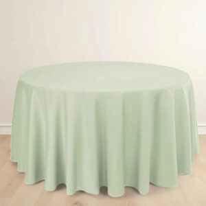 Round Tablecloth - Sage Green / 120” Diameter - Scuba Wrinkle Free