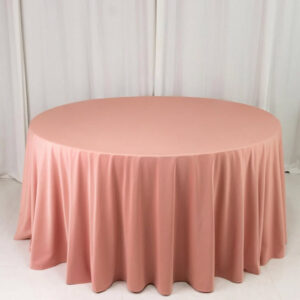 Round Tablecloth - Dusty Rose / 120” Diameter - Scuba Wrinkle Free