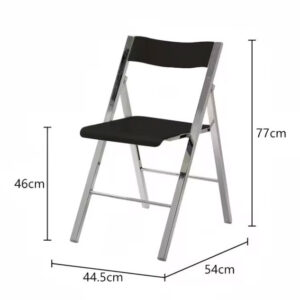 Black Foldable Acrylic Garden Chair with Metal Frame
