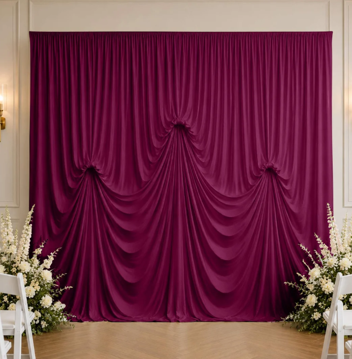 Spandex Drape Backdrop Curtain - Burgundy