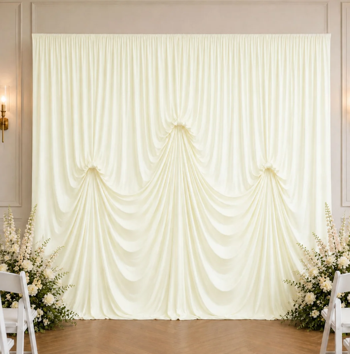 Spandex Drape Backdrop Curtain - Ivory