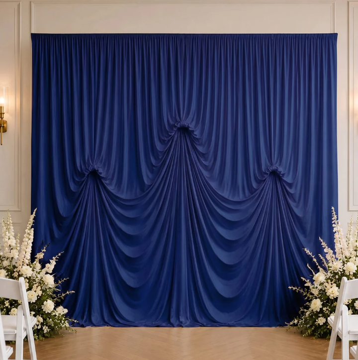 Spandex Drape Backdrop Curtain - Navy Blue