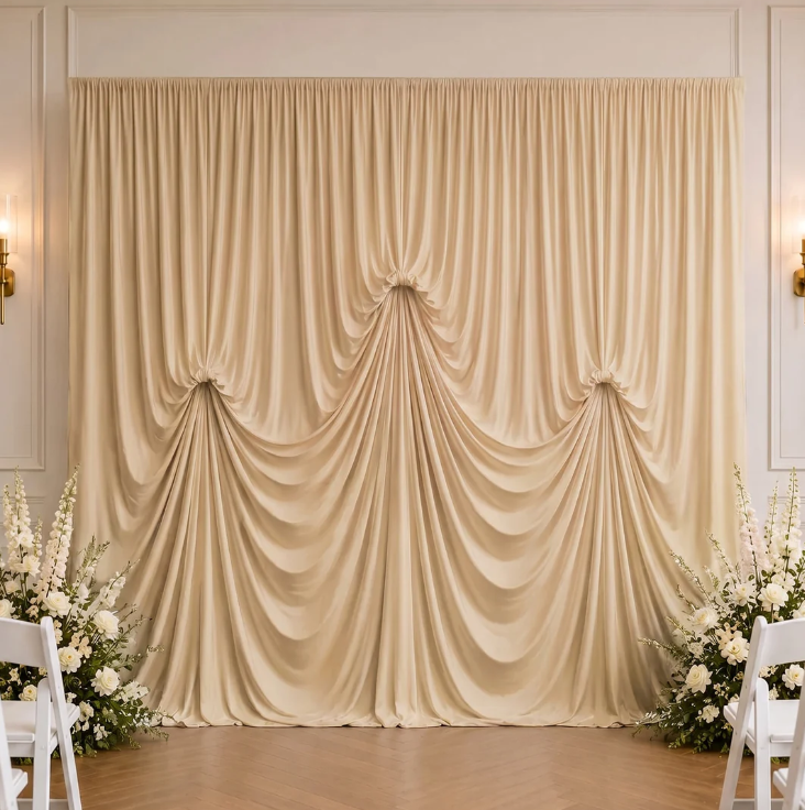 Spandex Drape Backdrop Curtain - Nude