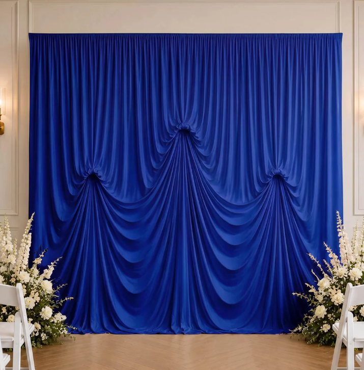 Spandex Drape Backdrop Curtain - Royal Blue
