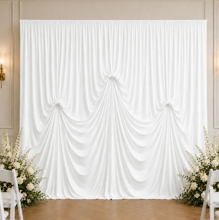 Spandex Drape Backdrop Curtain - White